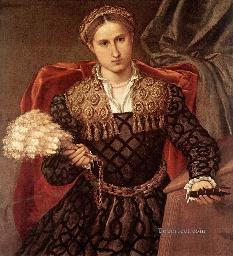 Retrato de Laura da Pola 1544 Renacimiento Lorenzo Lotto Pintura al óleo